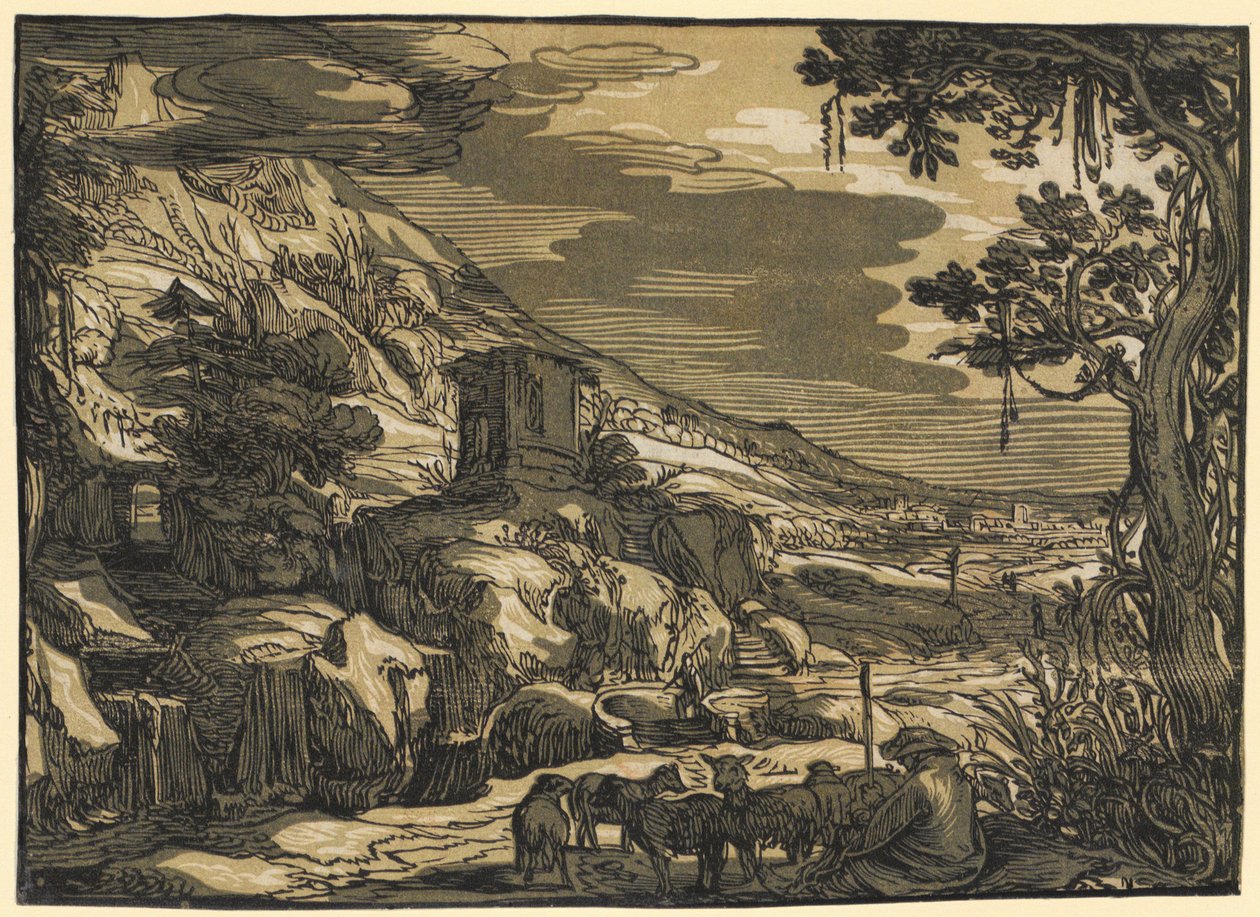 Arkadisk landskab af Esaias van de Velde
