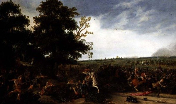 Infanteri kæmpende kavaleri, 1630 af Esaias van de Velde