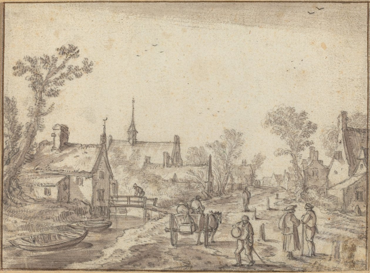 Landsbygaden af Esaias van de Velde I