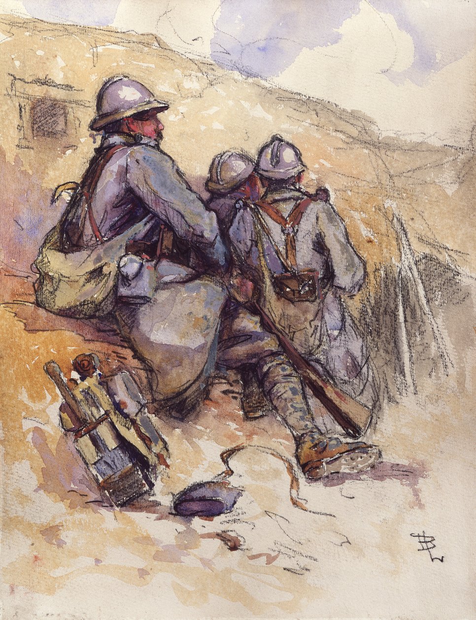 Resting, Prosnes, 7. september 1916 af Espérance Léon Broquet