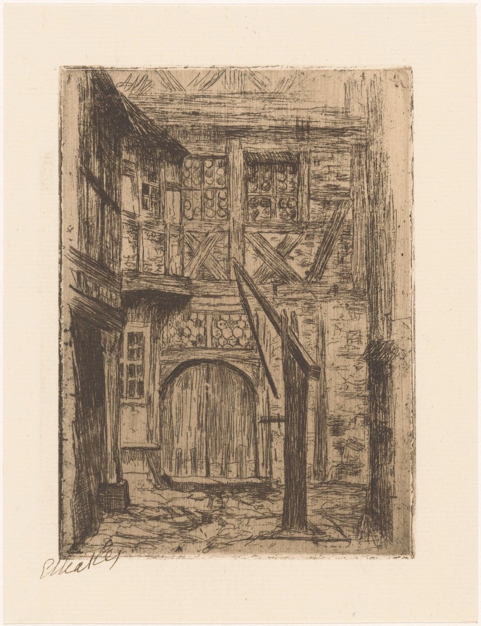 Rothenburg (original titel på objekt) af Etha Fles (signed by artist)