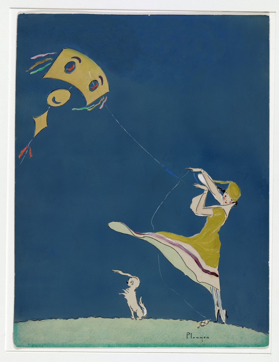 Pige med en drage, forside af Vanity Fair, maj 1917, udgivet. 1917 af Ethel McClellan Plummer