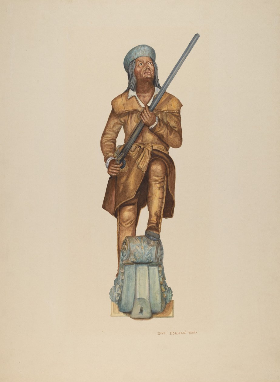 Galionsfigur: Davy Crockett, 1938. af Ethel Dougan