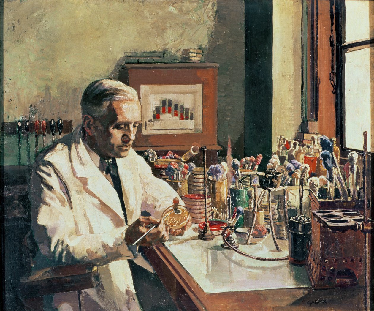 Sir Alexander Fleming (1881-1955), opdageren af penicillin af Ethel Gabain