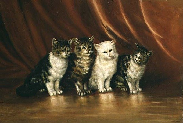 Fire katte af Ethel Leigh