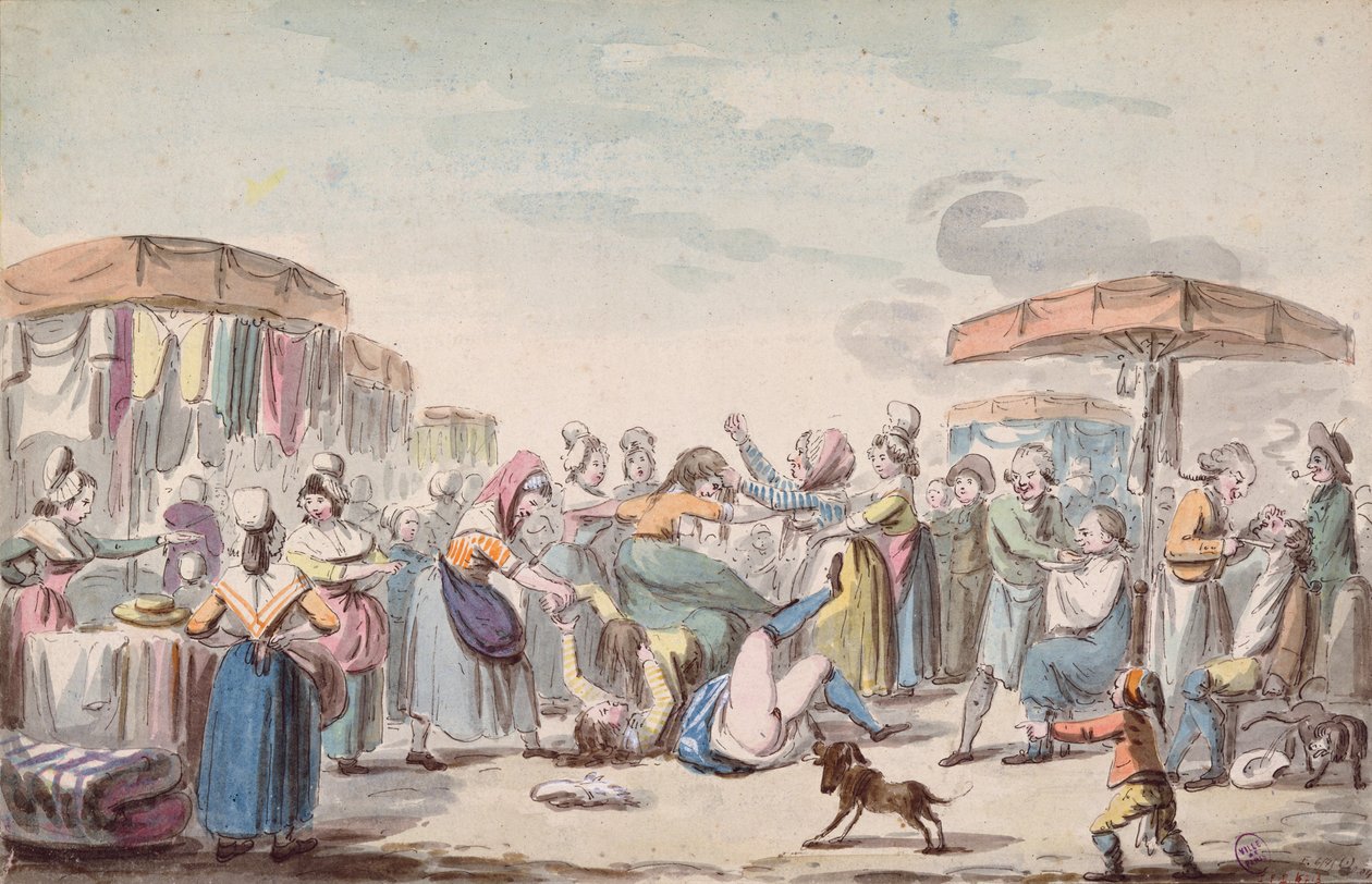 Messe under den franske revolution, ca. 1789 af Etienne Bericourt