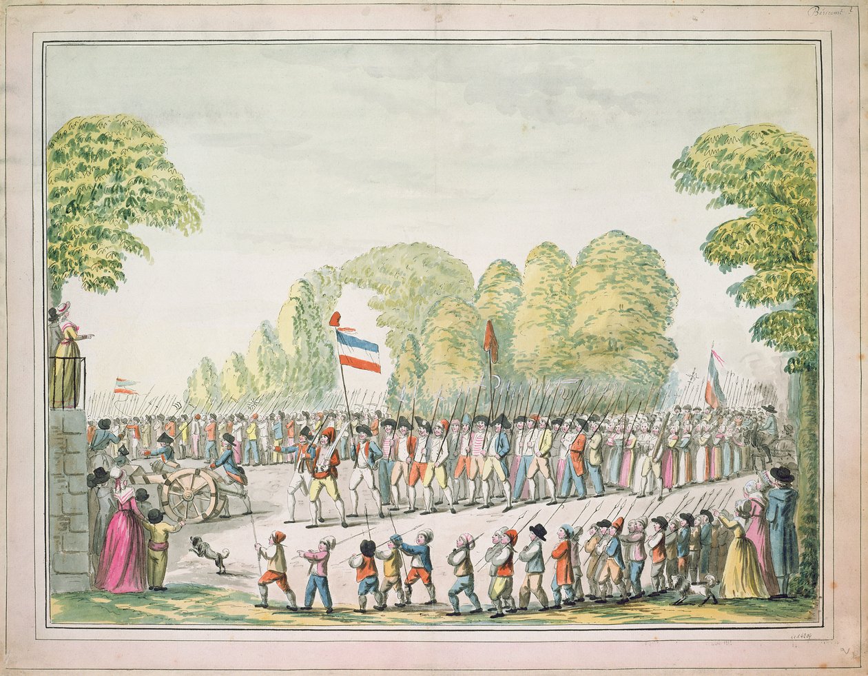 Revolutionsoptog, ca. 1789 af Etienne Bericourt