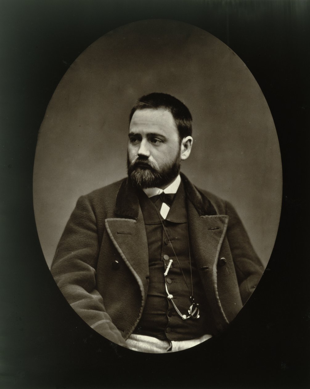 Emile Zola (1840-1902) fra "Galerie Contemporaine", 1877 af Etienne Carjat