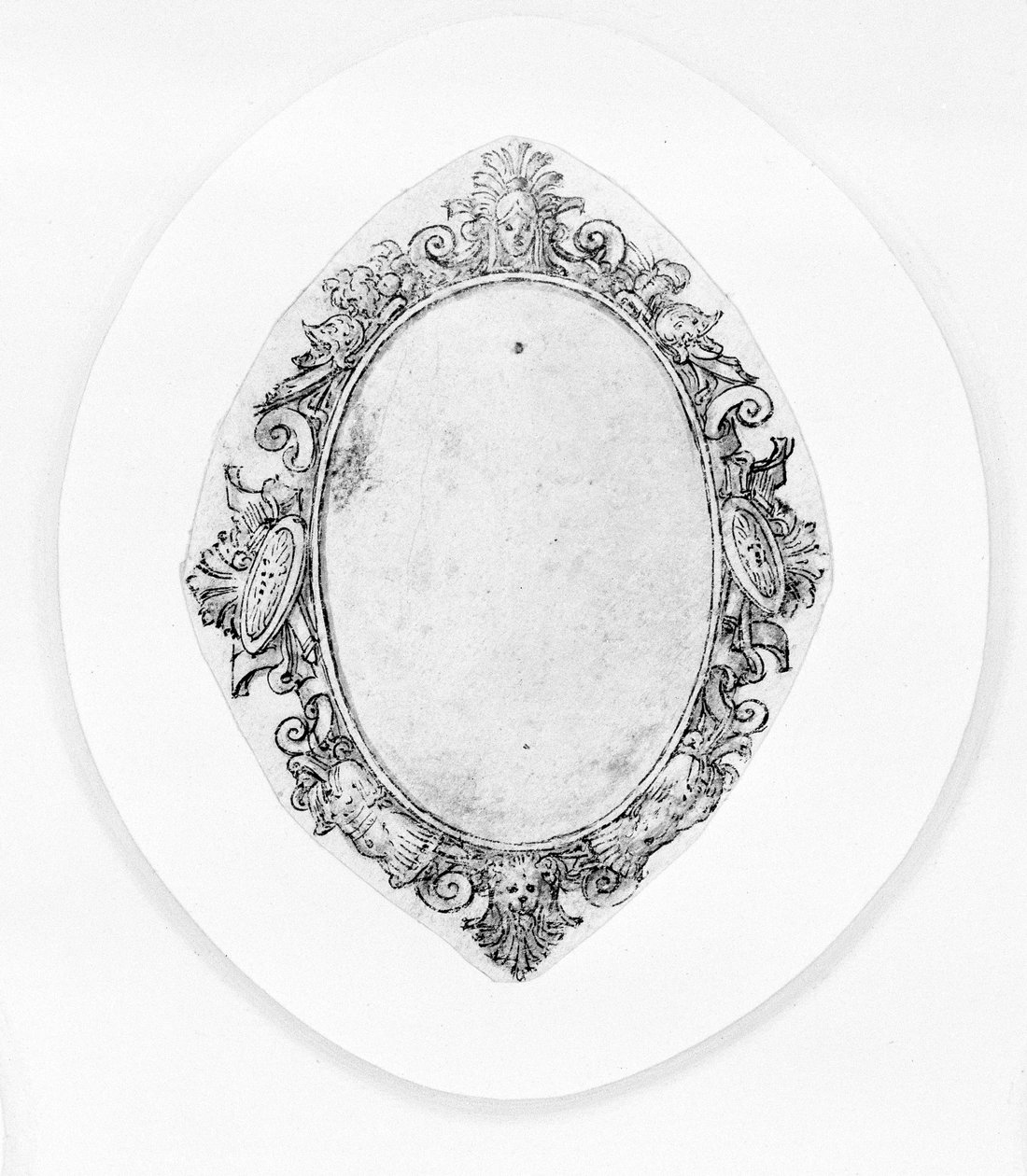 Design til en oval juvel, 1500-tallet af Etienne Delaune