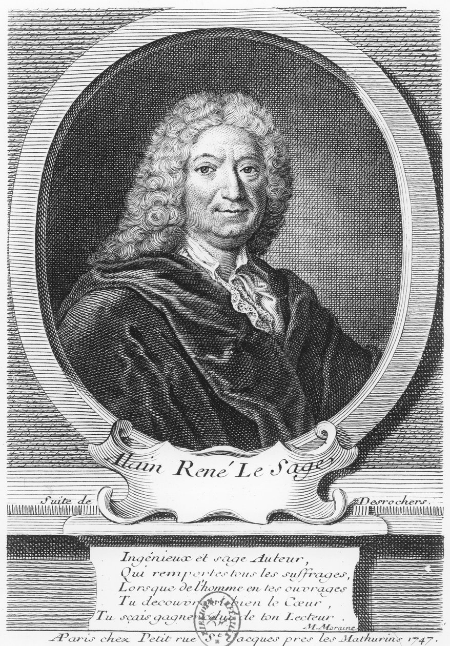 Alain René Lesage af Etienne Jehandier Desrochers