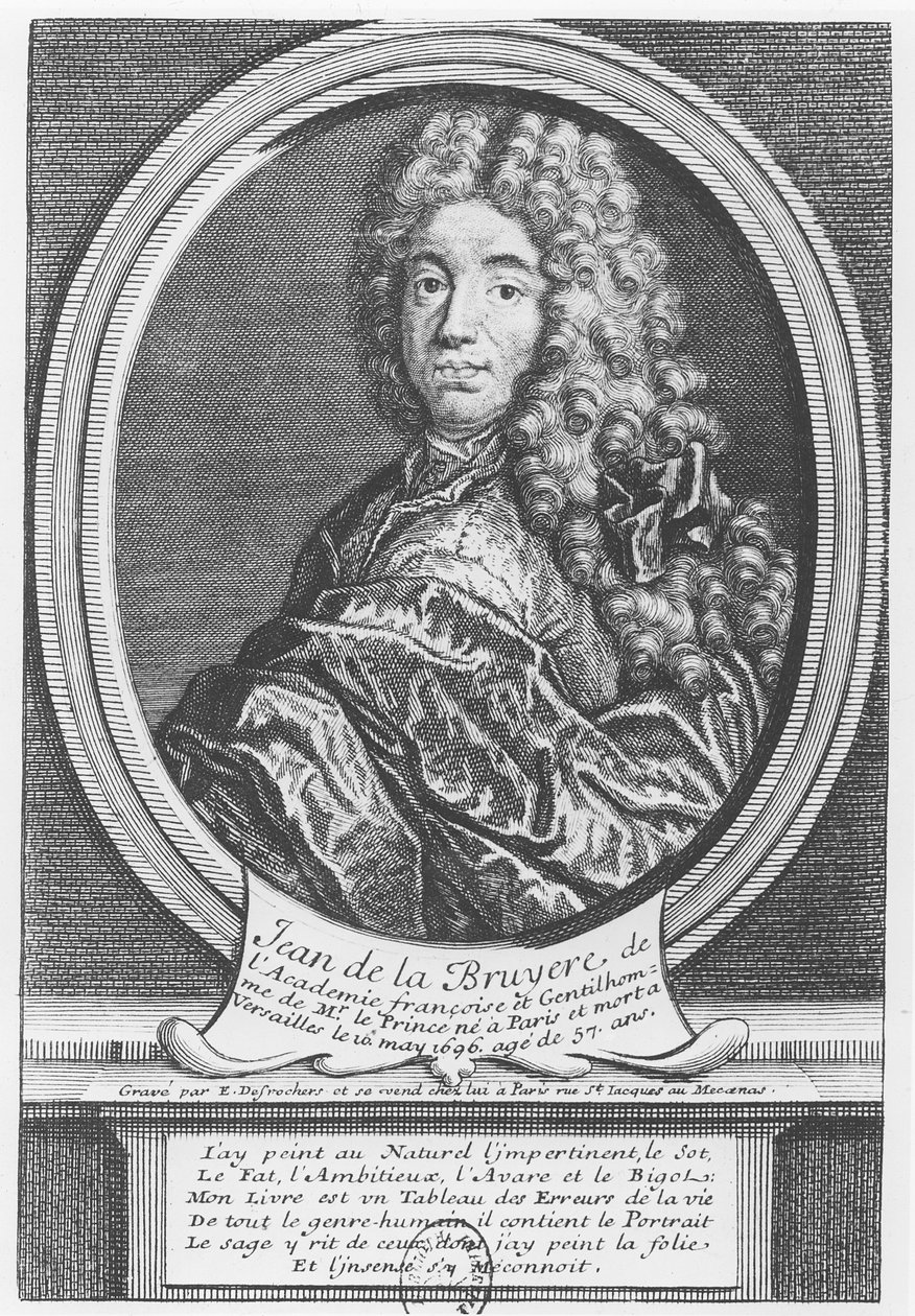 Portræt af Jean de La Bruyère af Etienne Jehandier Desrochers