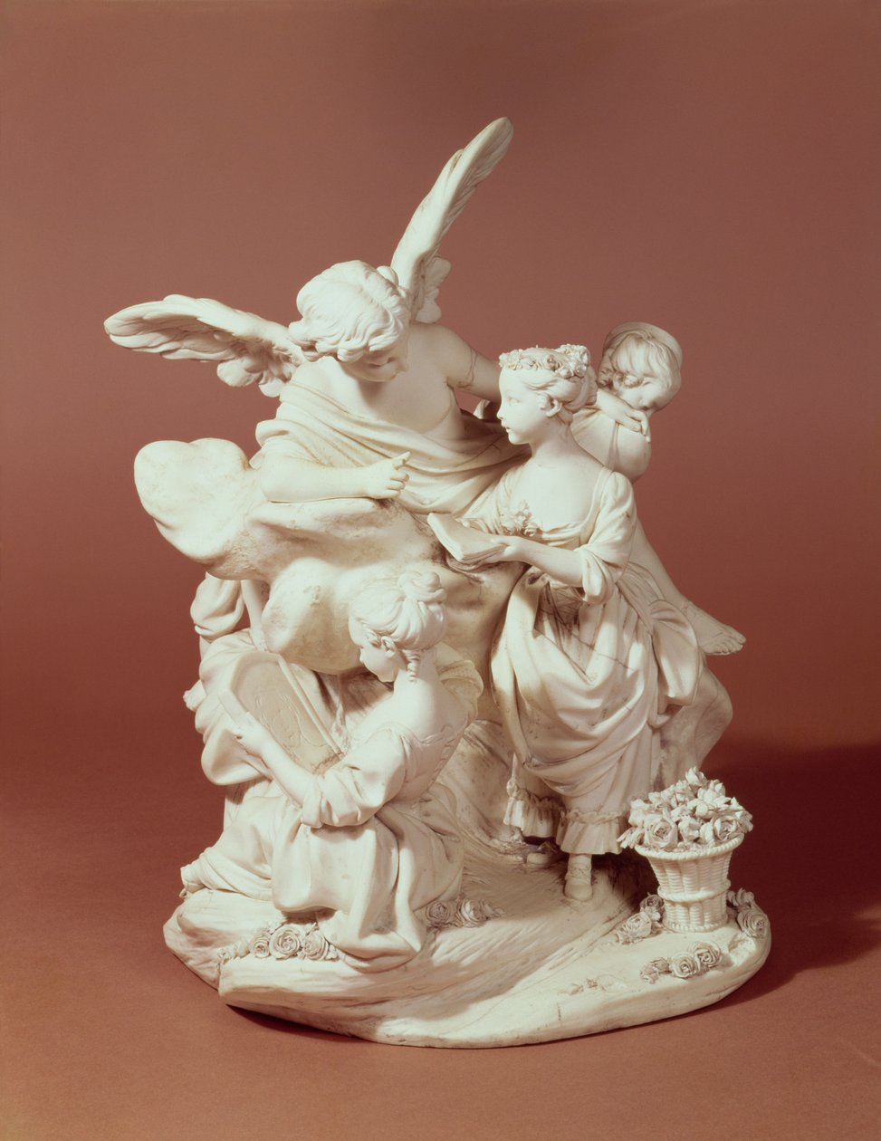 The Education of Love, Sevres-gruppen, efter Boucher, 1763 (porcelæn) af Etienne Maurice Falconet