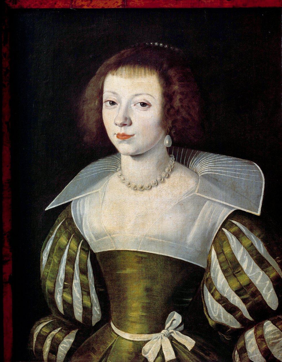 Portræt af et kvindemaleri tilskrevet Etienne Dumonstier (1574-1603) søn. 0,6x0,46 m - Portræt af en kvinde. Maleri tilskrevet Etienne Dumonstier (1574-1603) 0,6 x 0,46 m Louvre-museet, Paris af Etienne (attributed) Dumonstier