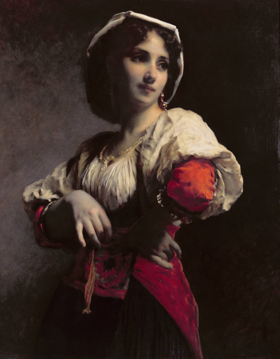 En italiensk skønhed, 1872 af Etienne Adolphe Piot