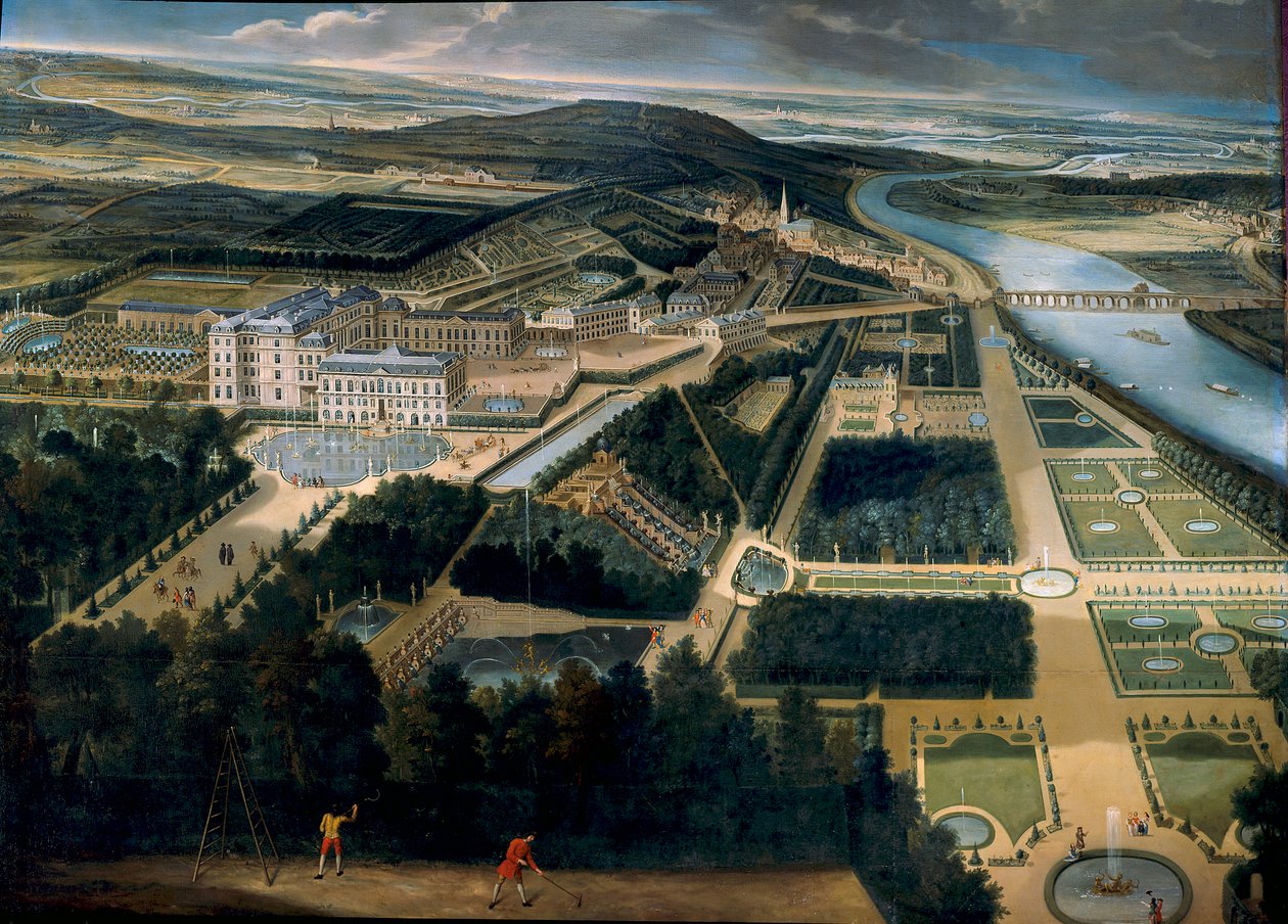 Generelt billede af slottet og haverne i Saint Cloud (Saint-Cloud) Maleri af Etienne Allegrain (1644-1736) 1675 Søn. 3, x3,83 m Versailles, musee du chateau - Udsigt over slottet og haven i Saint Cloud (Frankrig) - Maleri af Etienne Allegrain (1644-173) af Etienne Allegrain