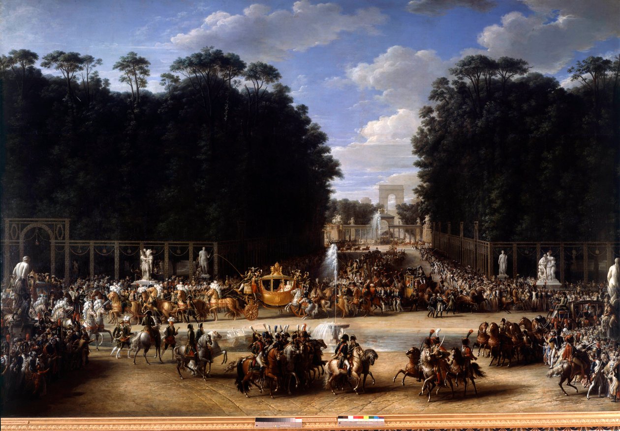 Napoleon og Marie Louise gik ind i Tuilerierne (2. april af Etienne Barthelemy Garnier