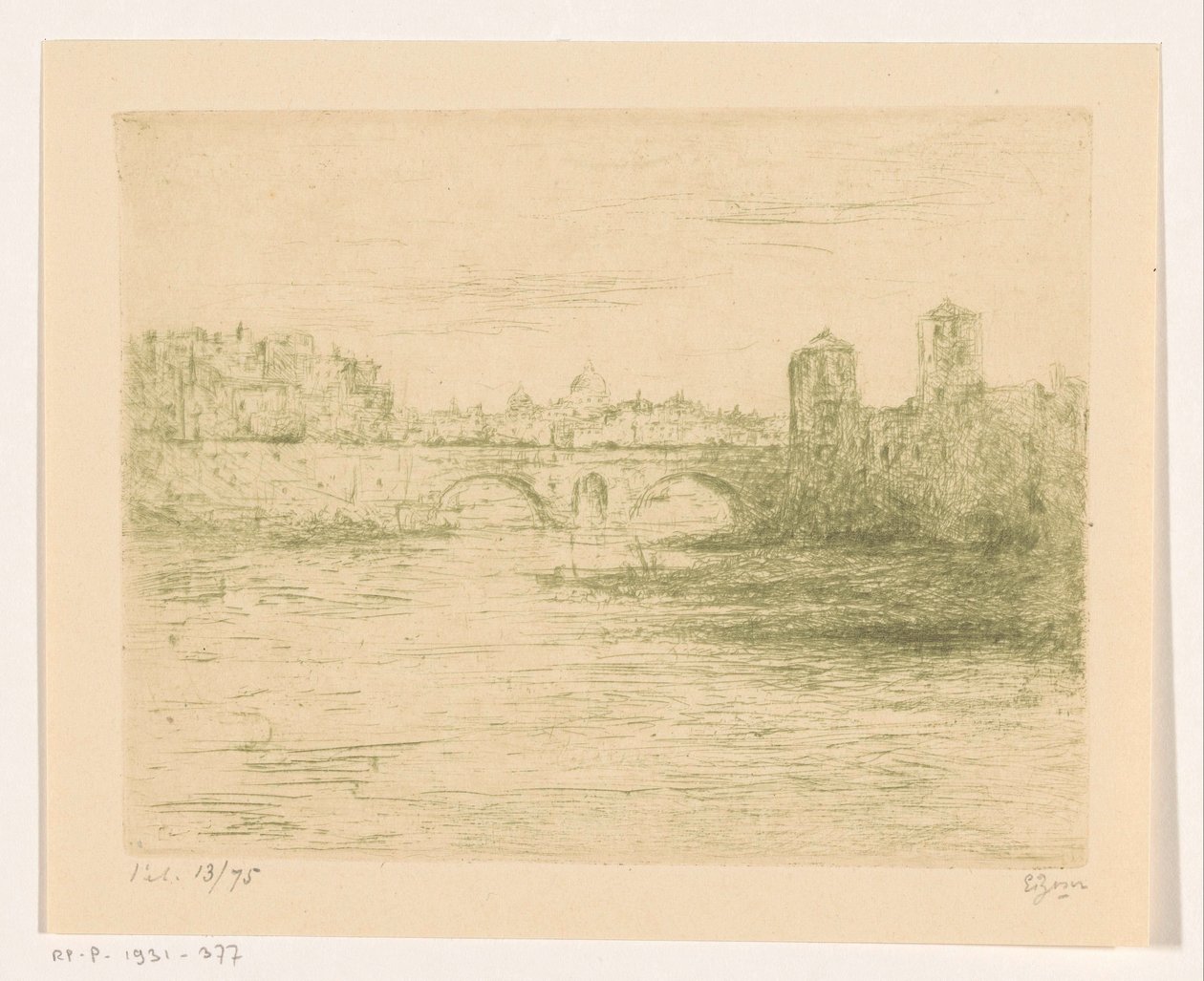 Tiber, Rom af Etienne Bosch (signed by artist)