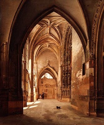 Portalen af St. Germain i Auxerre af Etienne Bouhot