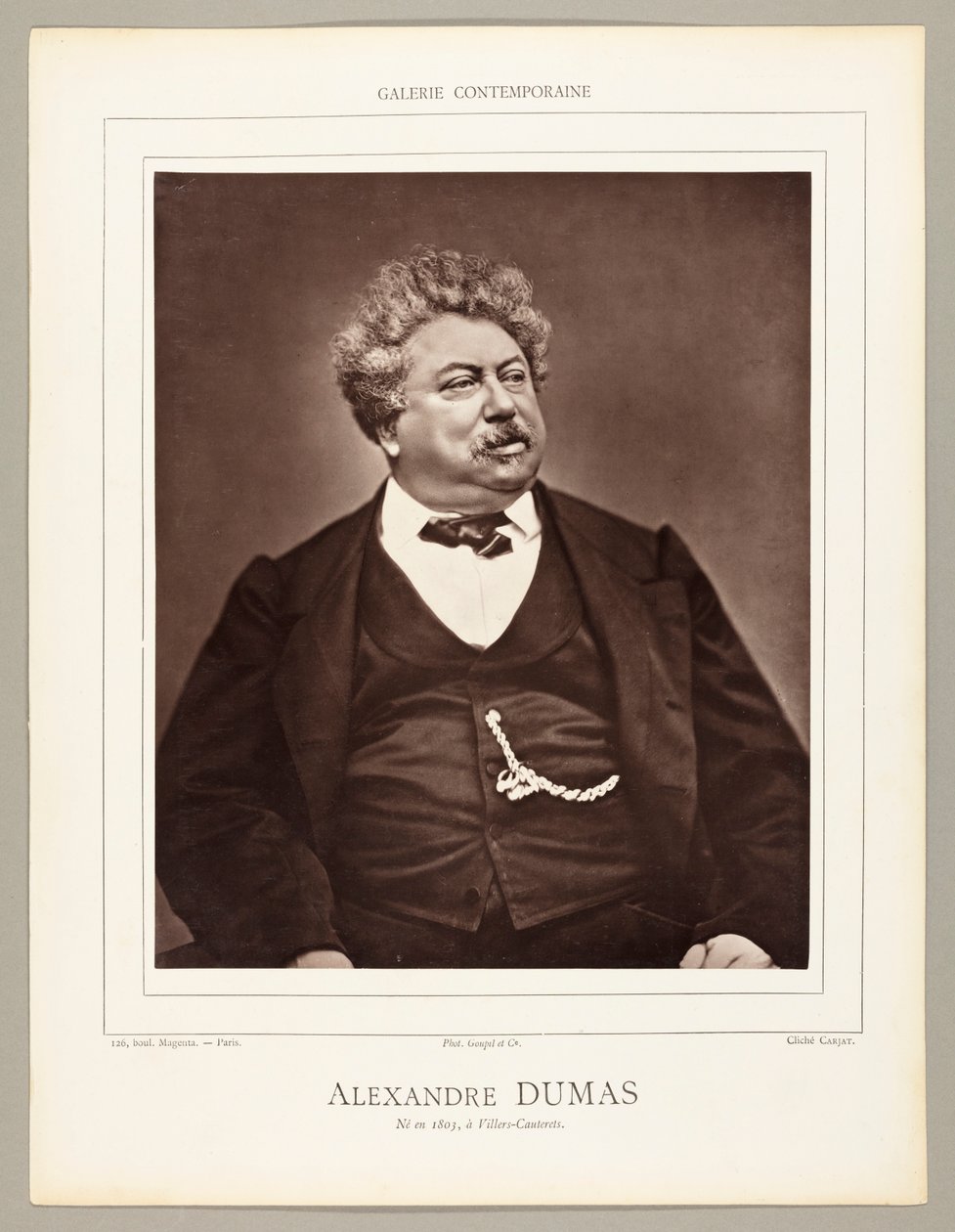 Alexandre Dumas (fransk romanforfatter og dramatiker, 1802-1870) af Etienne Carjat