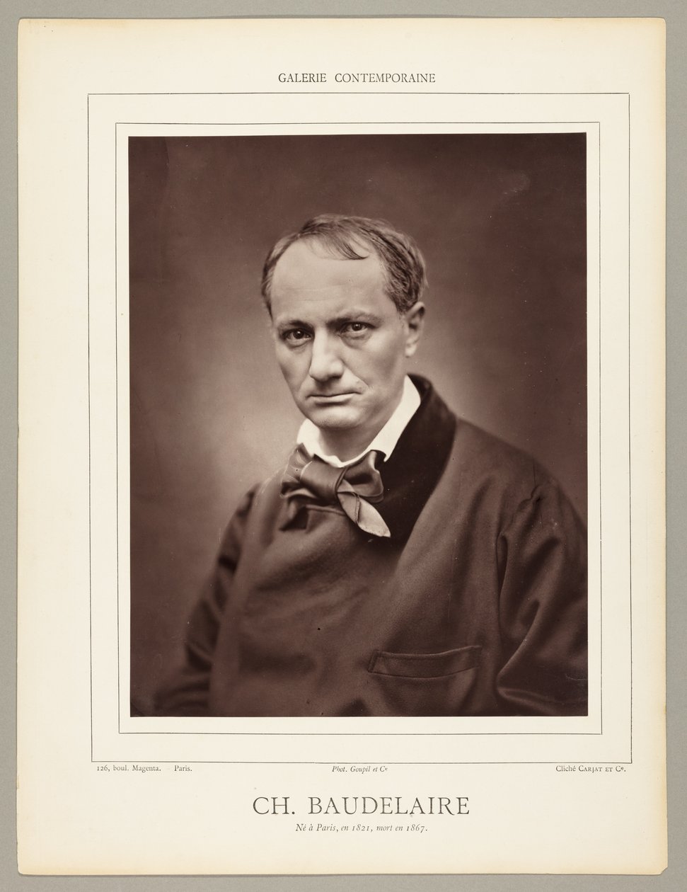 Charles Baudelaire (fransk digter, kritiker og forfatter, 1821-1867) af Etienne Carjat