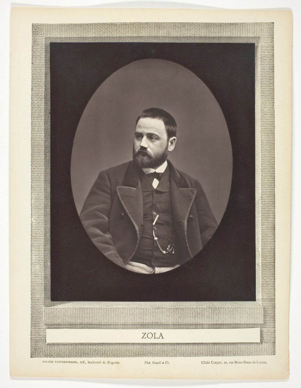 Émile Zola (fransk romanforfatter, dramatiker og journalist, 1840-1902) af Etienne Carjat