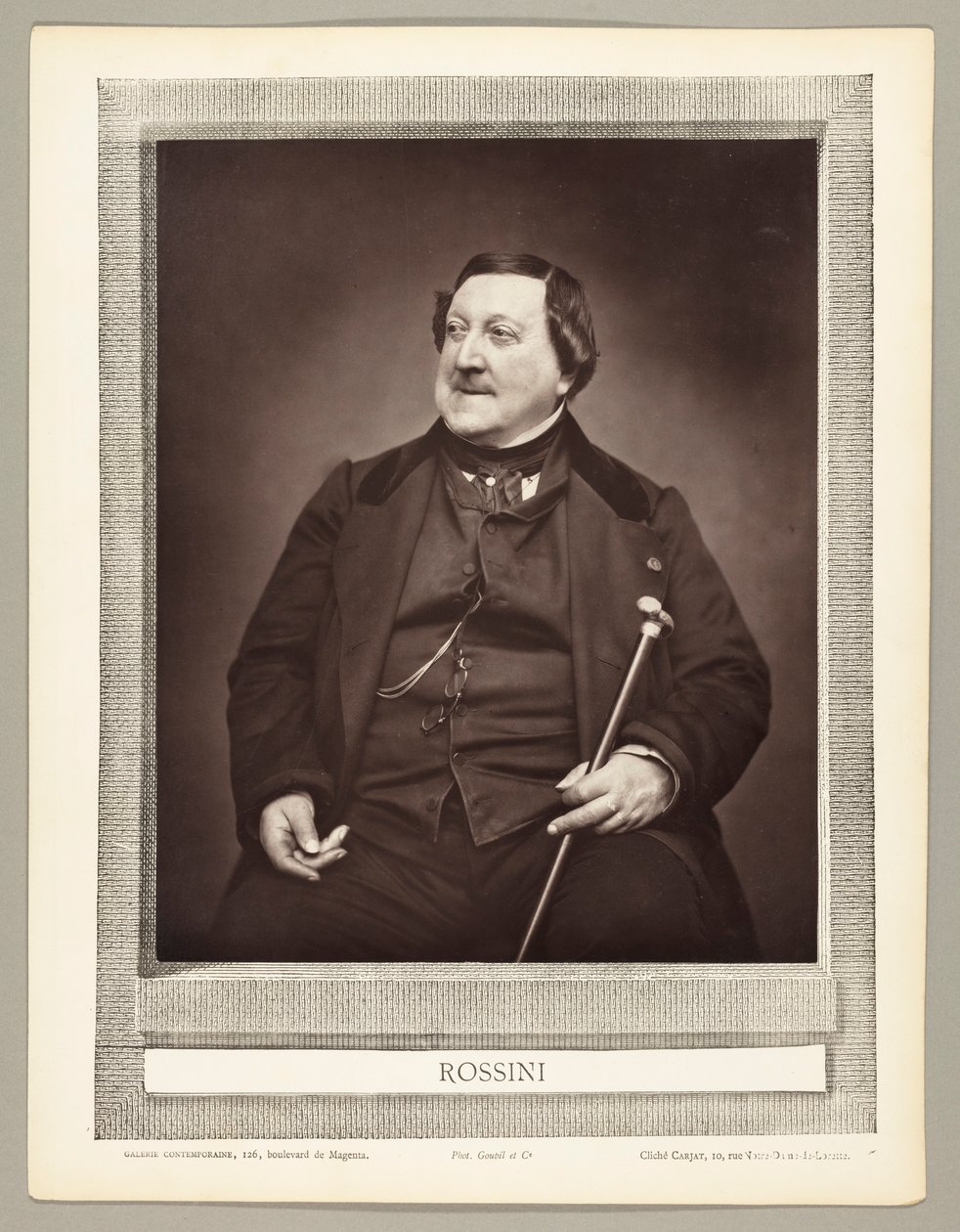 Gioachino Antonio Rossini (italiensk komponist, 1792-1868) af Etienne Carjat