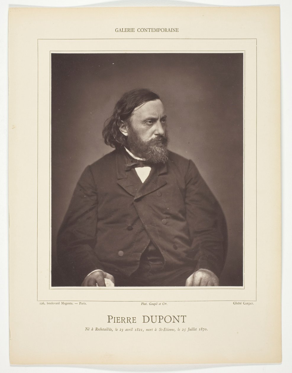 Pierre Dupont af Etienne Carjat