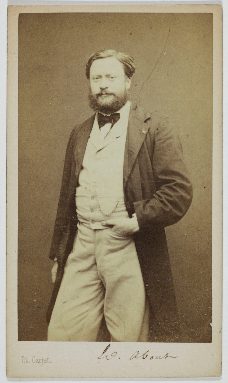 Portræt af Edmond About (1828-1885), romanforfatter, polemiker af Etienne Carjat