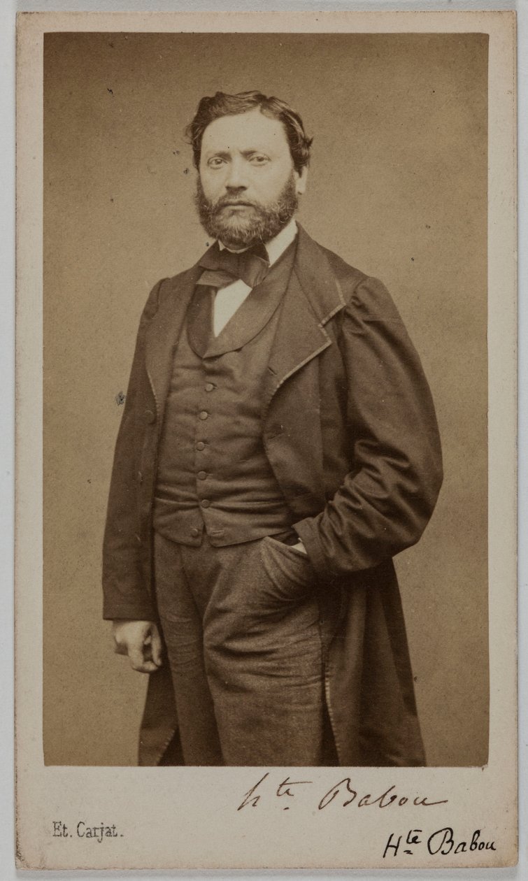 Portræt af Hippolyte Babou (eller Jean-sans-Peur), (1824-1878), (litterat) af Etienne Carjat