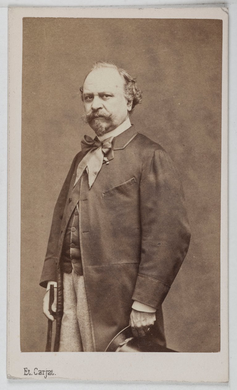 Portræt af Giuseppe Palizzi (1813-1887), italiensk maler. af Etienne Carjat