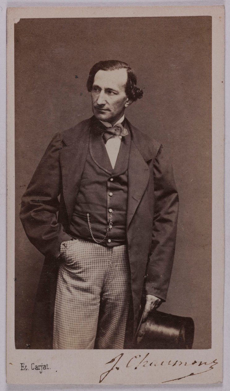 Portræt af Jules Chaumont (-1866), (skuespiller) af Etienne Carjat
