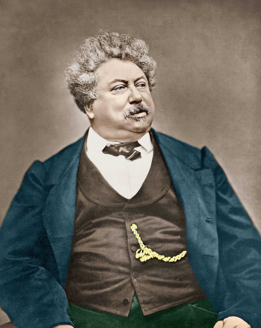 Portræt af Alexandre Dumas Père af Carjat. af Etienne Carjat