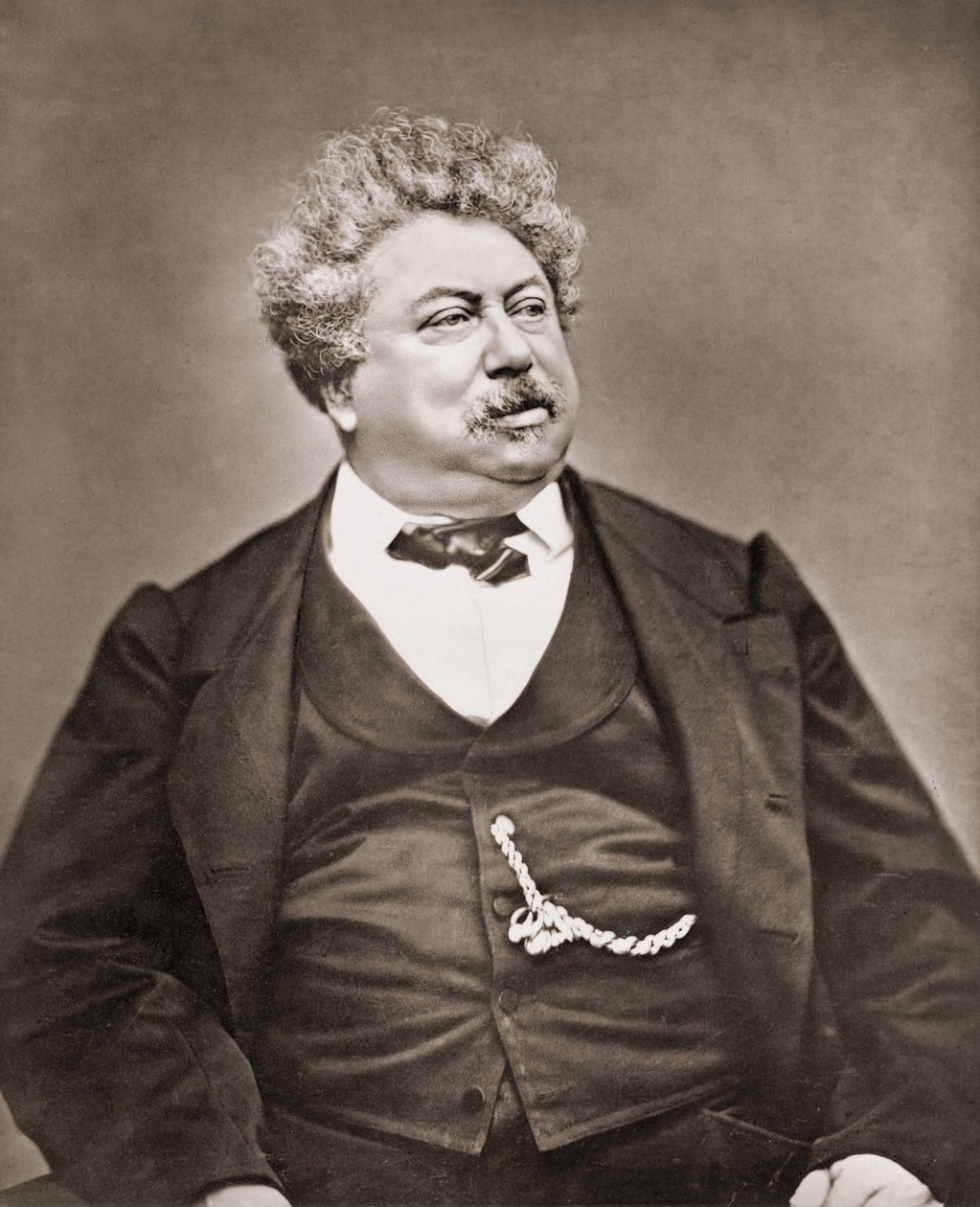 Portræt af Alexandre Dumas far af Carjat. af Etienne Carjat
