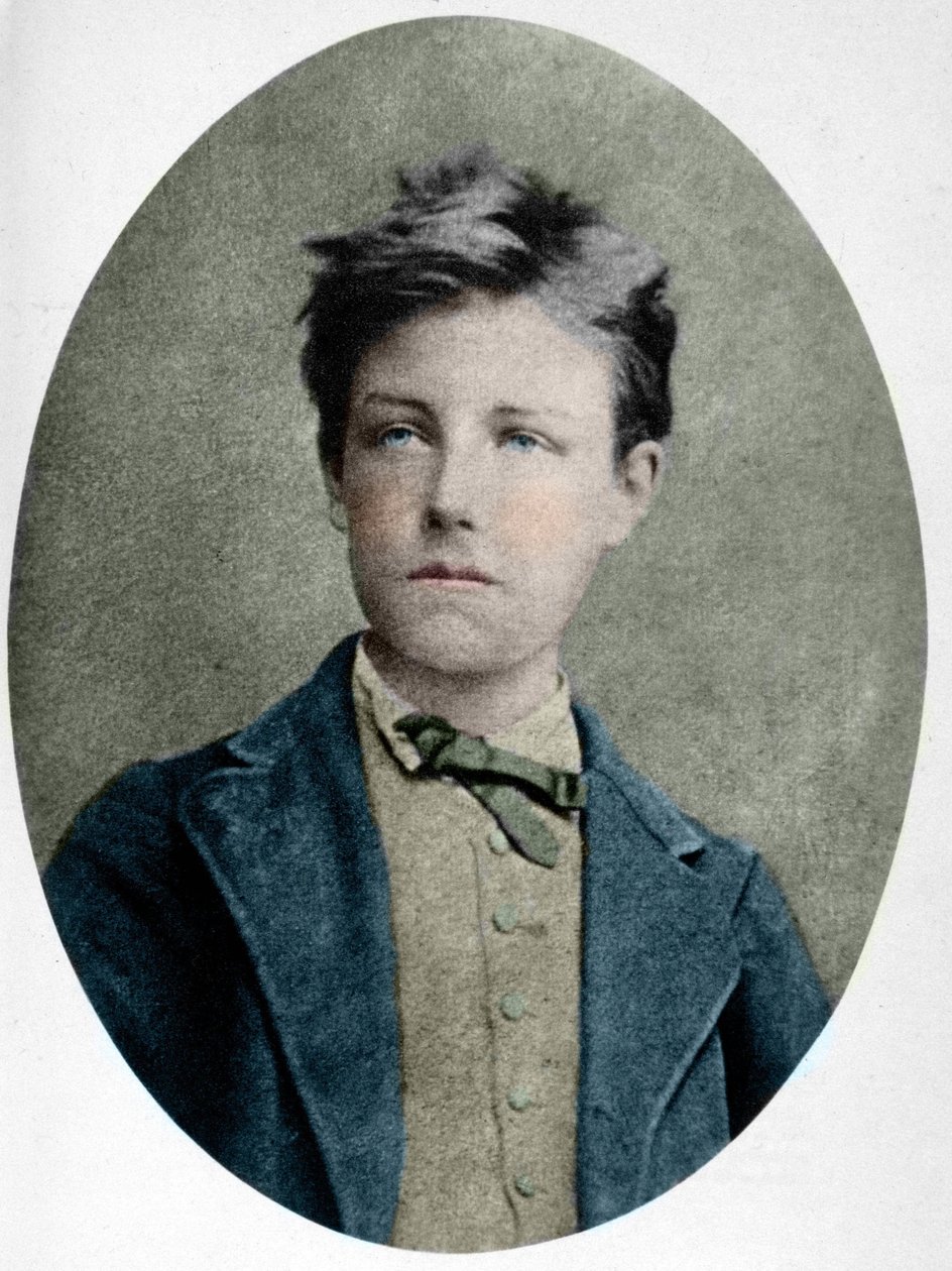Portræt af Arthur Rimbaud (1859 - 1891) i en alder af 17. af Etienne Carjat
