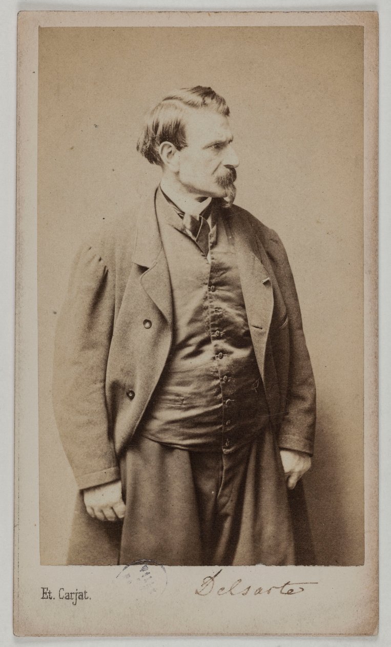 Portræt af François Delsarte, ca. 1870-90 (albumintryk) af Etienne Carjat