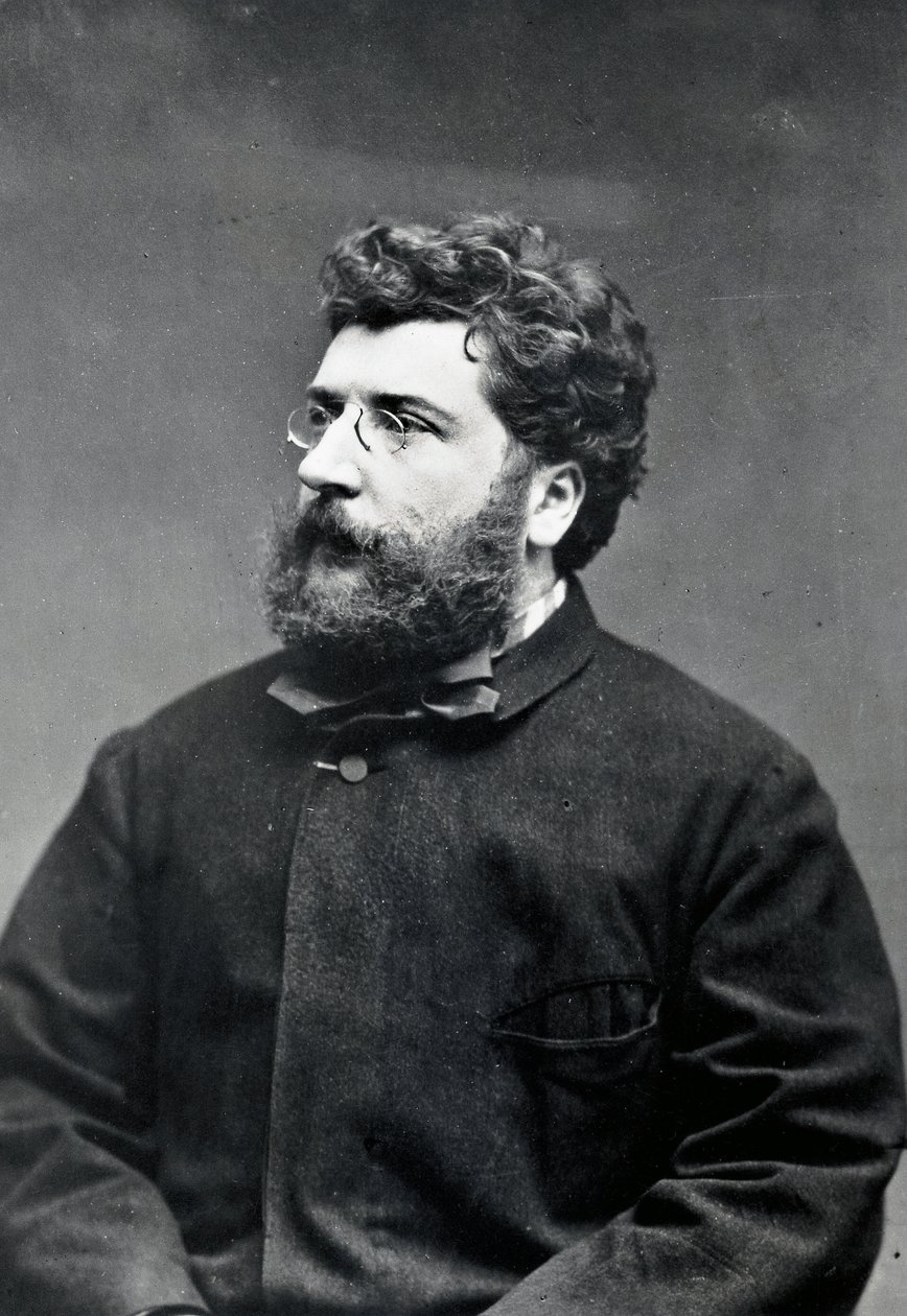 Portræt af den franske komponist og pianist Georges Bizet (Paris af Etienne Carjat