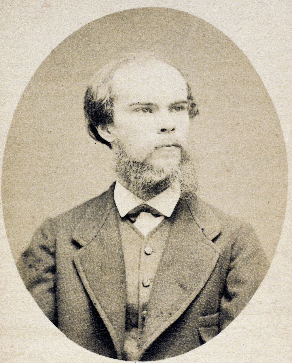Portræt af digteren Paul Verlaine (1844-1896) af Carjat, Etienne (1828-1906), ca. 1870 - Fotogravering, 7x5 - Privat samling af Etienne Carjat