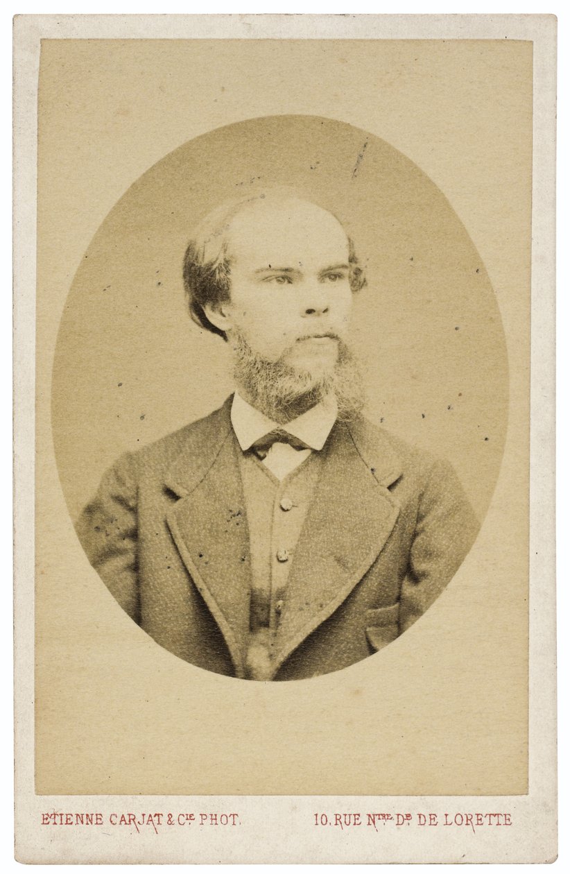 Portræt af digteren Paul Verlaine 1844-1896, ca. 1870 af Etienne Carjat