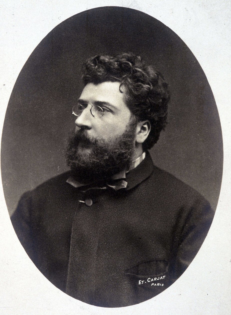 Portræt af komponisten Georges Bizet. af Etienne Carjat