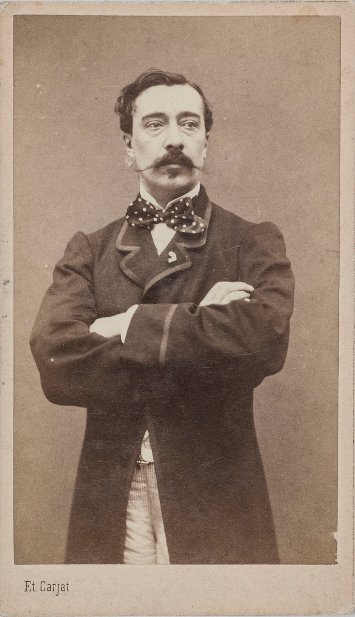 Portræt af maleren Alfred Stevens 1828-1906, ca. 1870. af Etienne Carjat