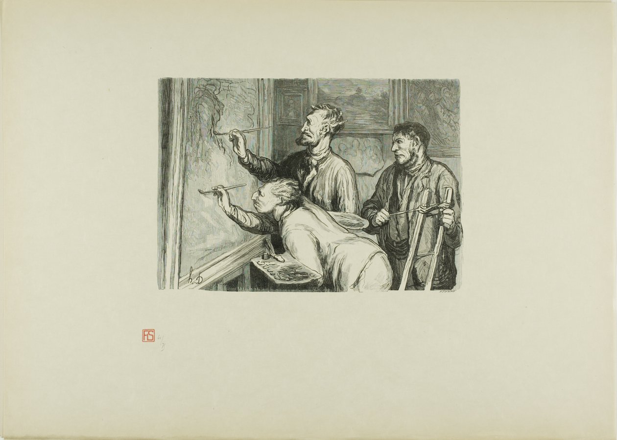Maleriudstillingen fra 1868: Giver den det sidste touch af Etienne Carjat