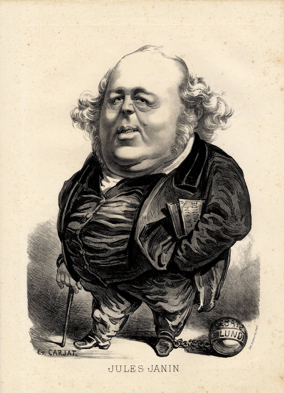 flyvende blad - Illustration af Etienne Carjat (1826-1906): Janin Jules (1804-1874) af Etienne Carjat