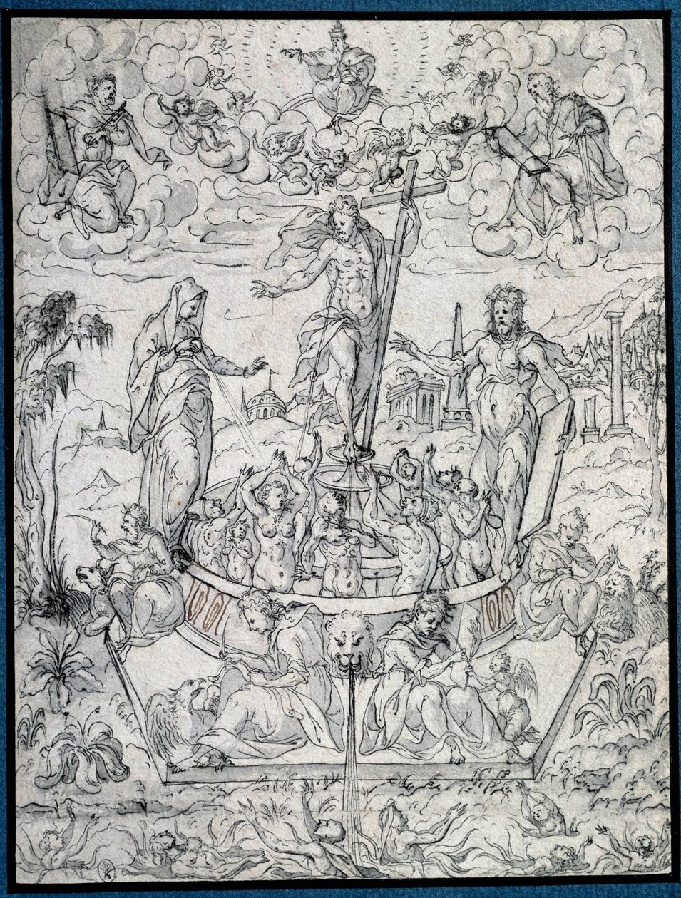 Allegori af religion. Tegning af Etienne Delaune (1518-1583/95) 1500-tallets Paris, Louvre-museet af Etienne Delaune