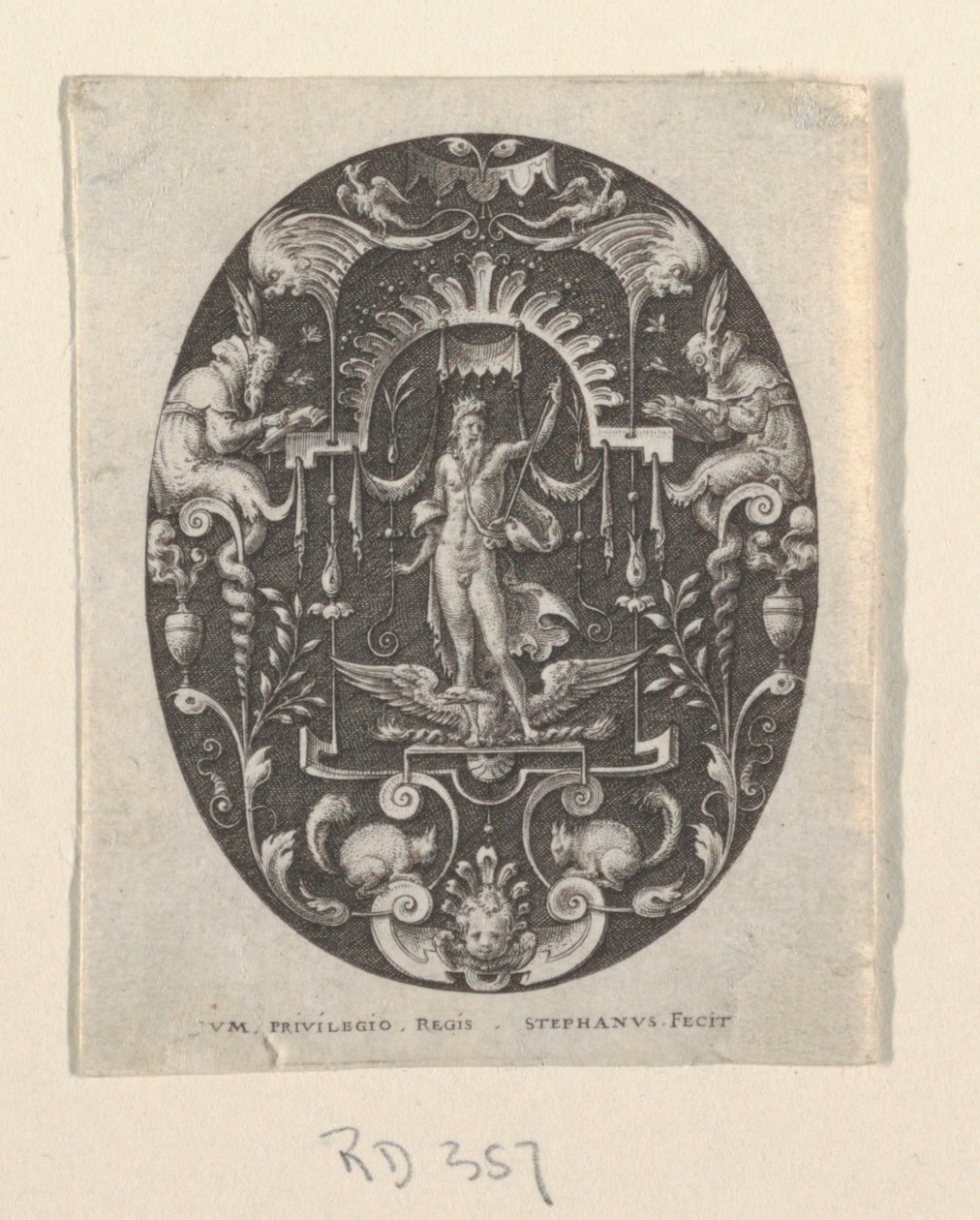 Jupiter, fra Grotesques on Black Ground, Divinities and Allegories af Etienne Delaune