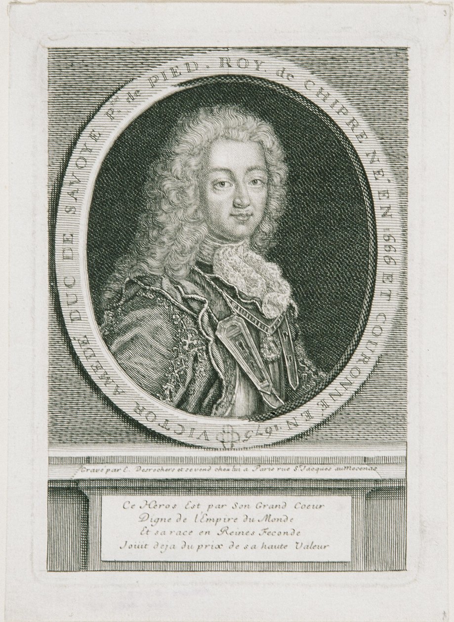 Victor Amadeus II hertug af Savoyen, konge af Sicilien og den første konge af Piemonte-Sardinien af Etienne Desrochers