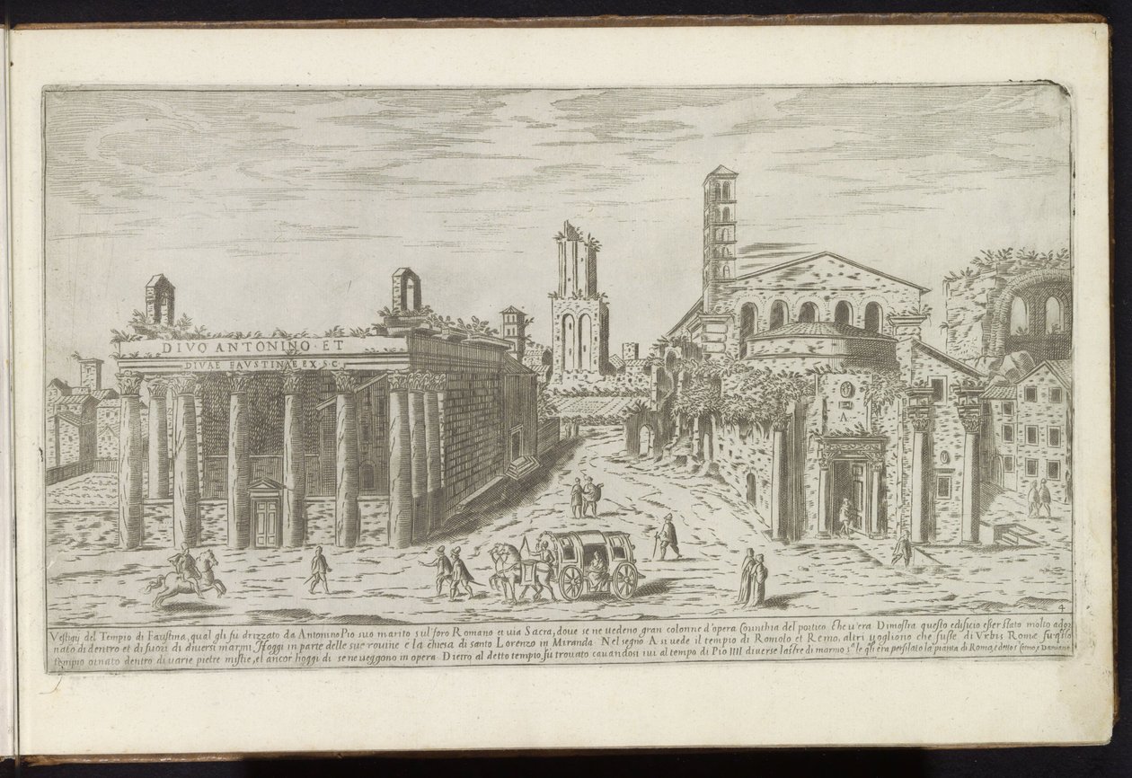 Ruinerne af Antoninus og Faustinatemplet og Romulustemplet i Forum Romanum Gamle bygninger (serietitel) I vestigi dell