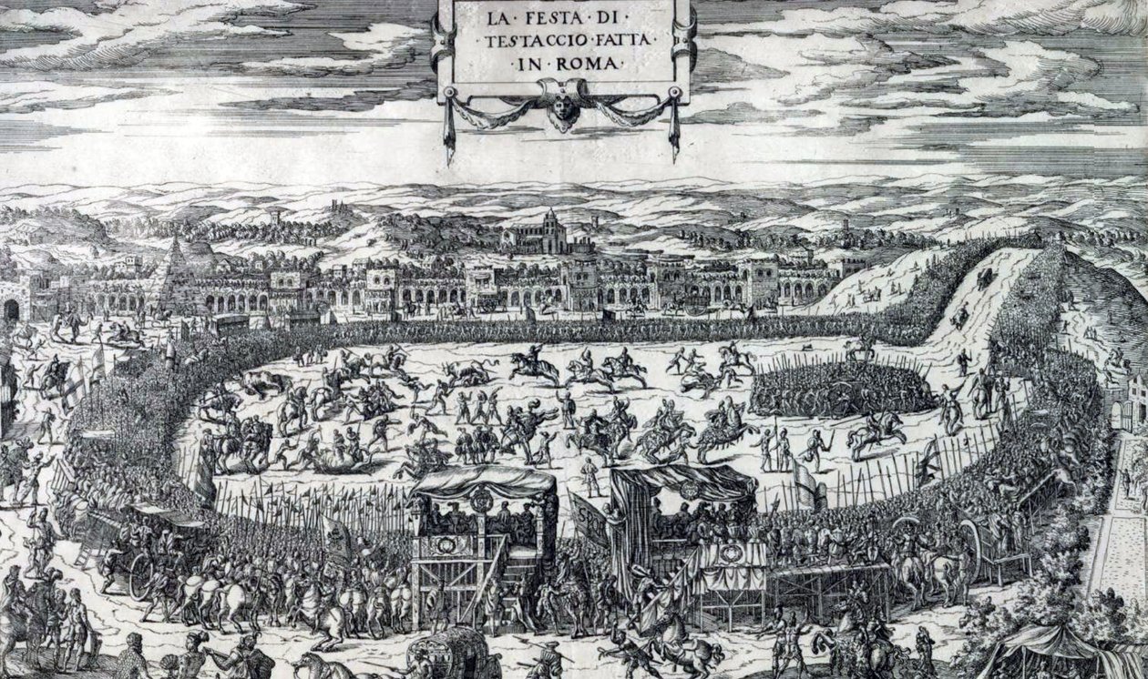 Dupérac-festen i Testaccio 1554 af Etienne Duperac