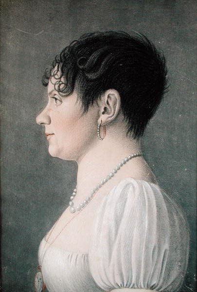 Portræt af en ung pige, ca.1810 (pastel på papir) af Etienne Esperance Bouchardy