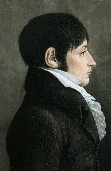 Portræt af en mand (pastel på papir) af Etienne Esperance Bouchardy