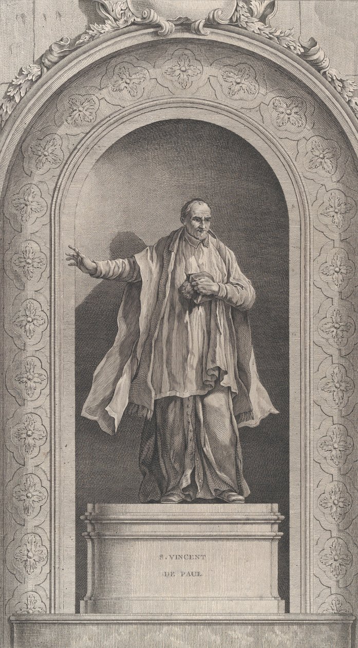 The Chapel of the Foundlings i Paris: Saint Vincent de Paul, 1756. af Etienne Fessard